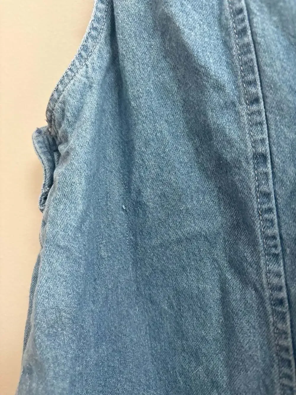 Little Lass Girls Denim Overall Dress Size 6 LOVE Sequin Heart
